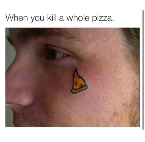 The pizza tear drop tattoo - Tattoos by BodyIllusions - Brantford ___